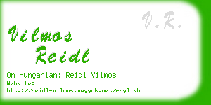 vilmos reidl business card